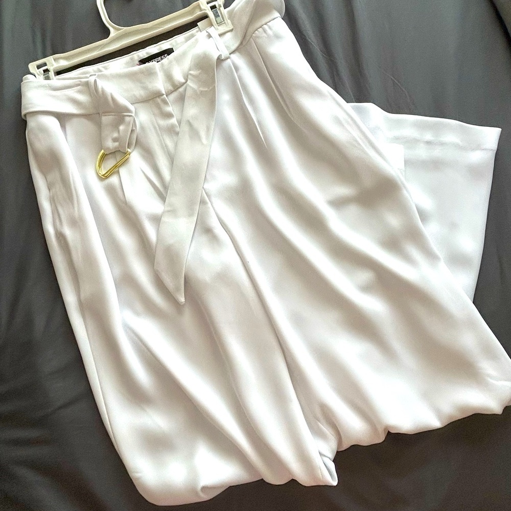 Express White Flared Pants